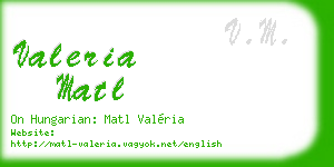 valeria matl business card